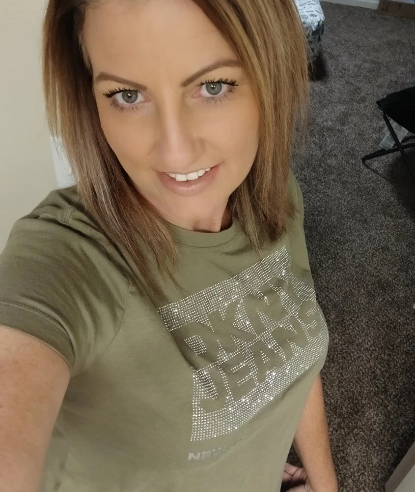 Amy smiling in an everyday moment at home